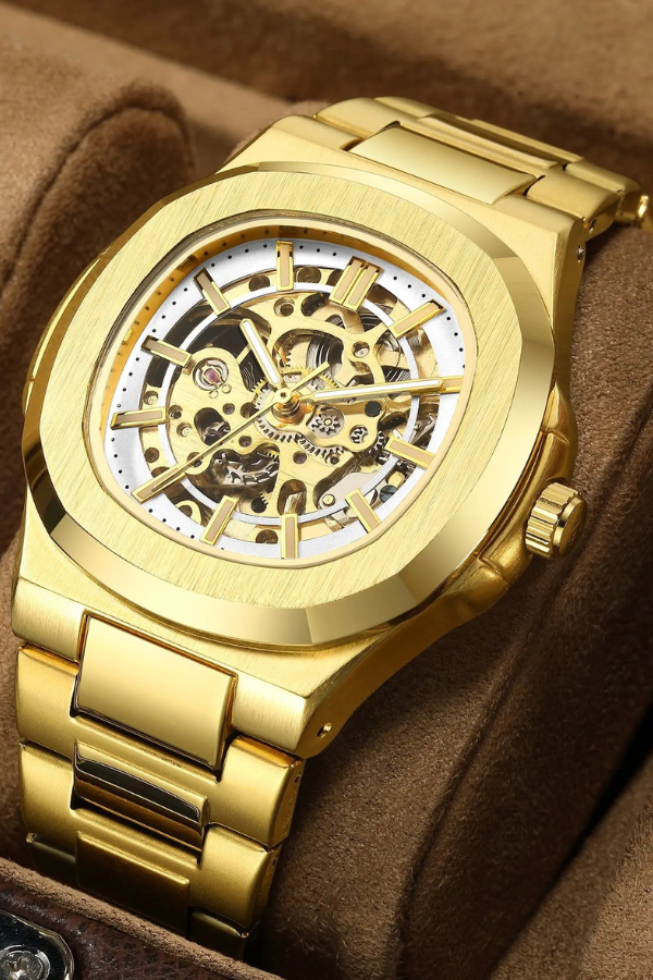 Loravento Skeleton Automatic Ivory Gold
